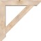 Ekena Millwork Traditional Slat Smooth Bracket w/ Offset Brace, Douglas Fir, 7 1/2"W x 42"D x 42"H BKT0806X42X42TRA06SDF - alternate 2